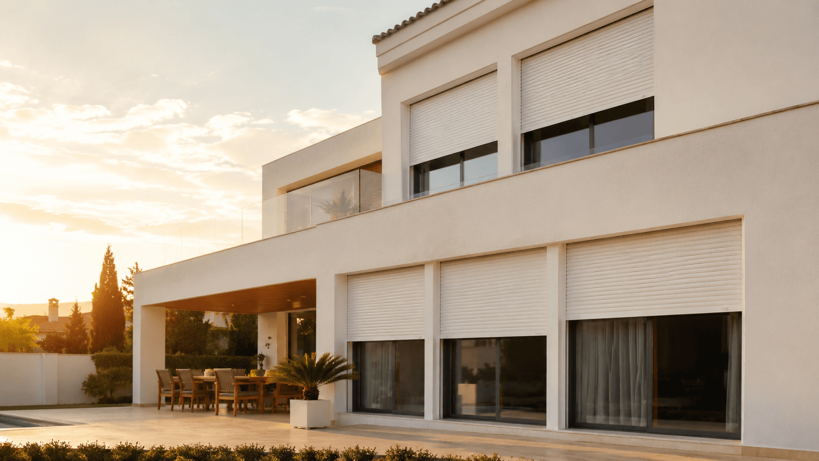Vivienda con persianas instaladas
